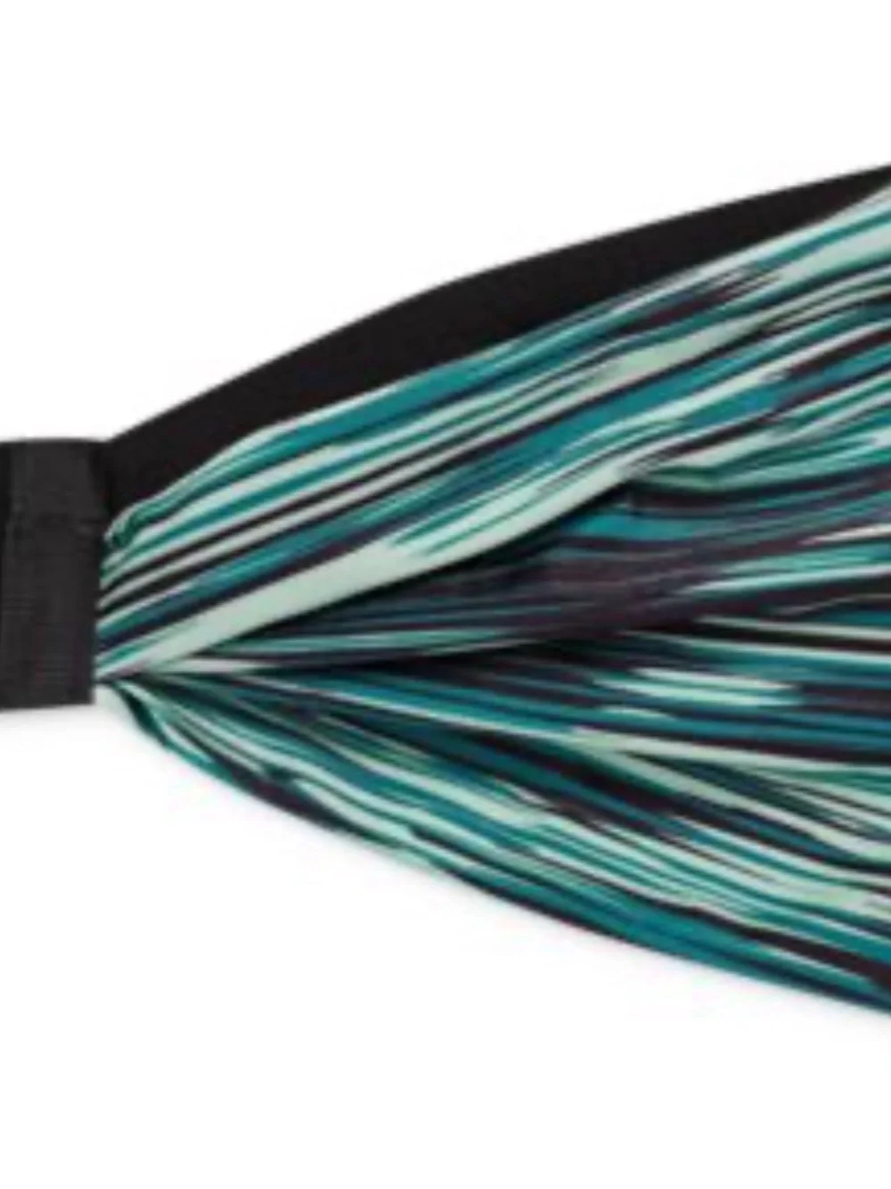 GAIAM Reversible Striped Teal and Black 7” Wide Headband w/Stay put design! NWT